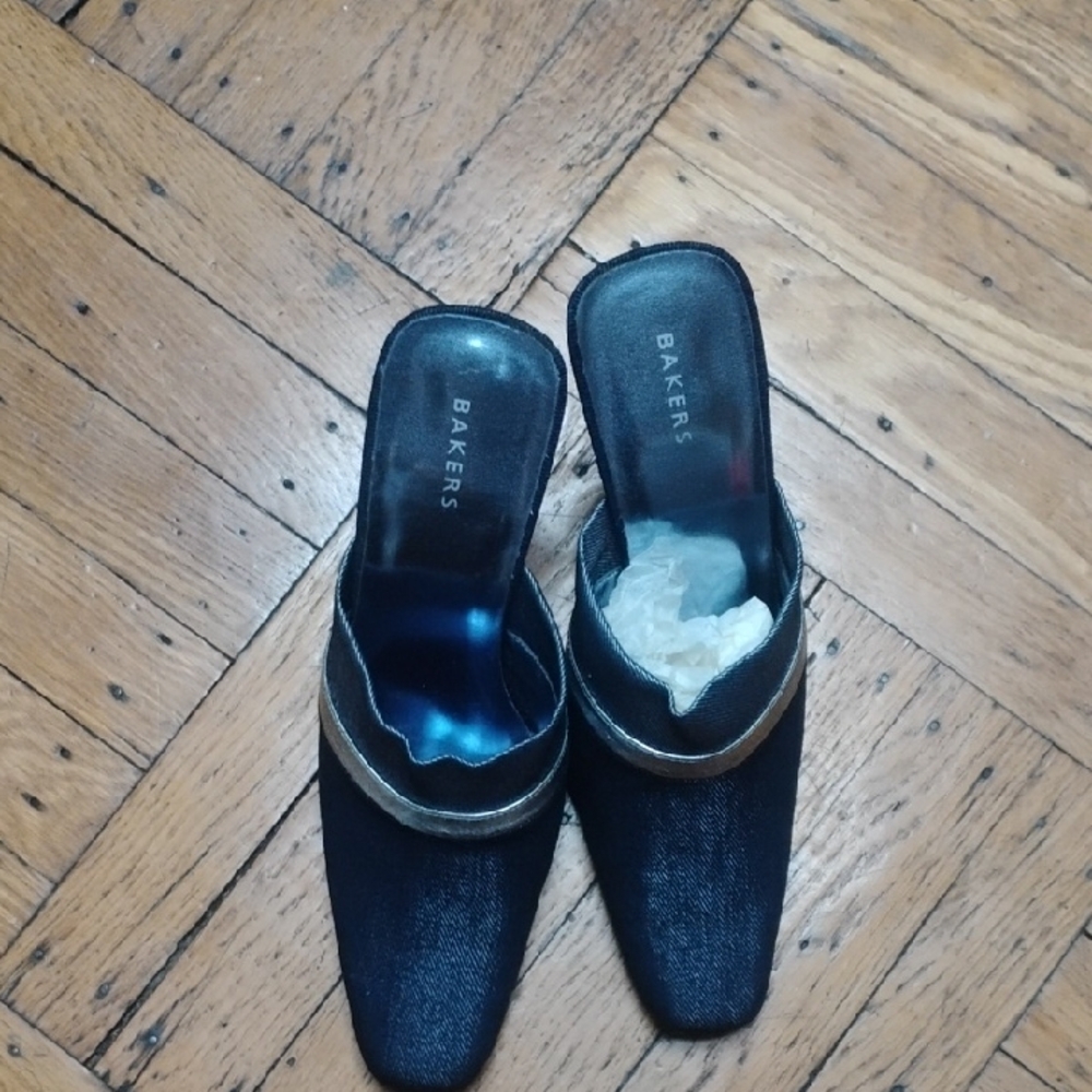 Bakers Black and Silver Women's Mules